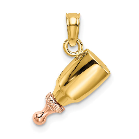 10k Two-Tone Bottle Charm