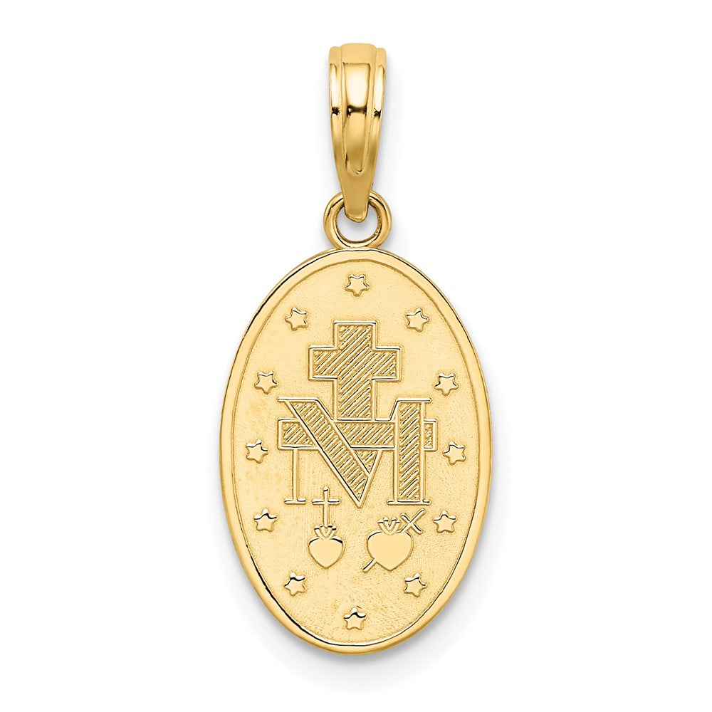 10k Virgin Mary Medal Pendant
