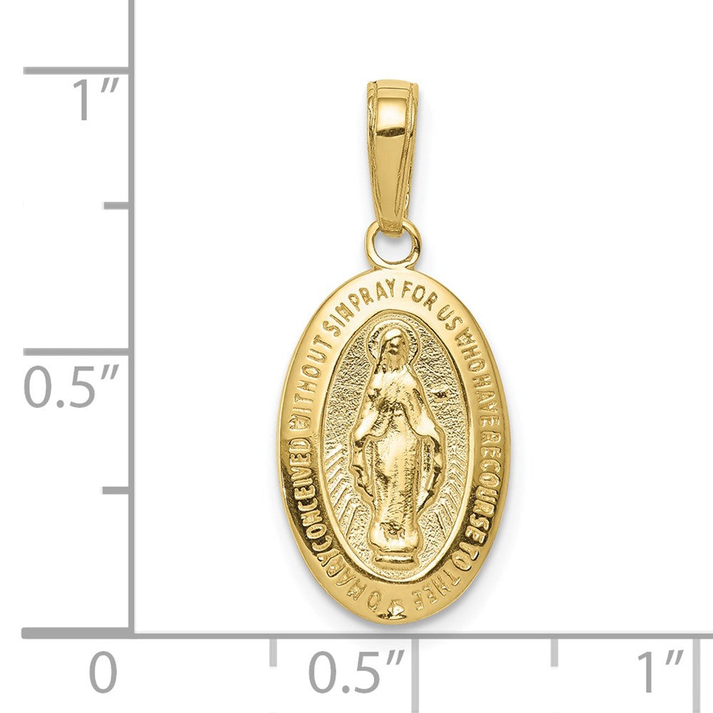 10k Virgin Mary Medal Pendant