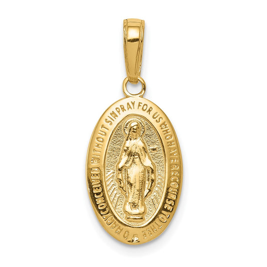 10k Virgin Mary Medal Pendant
