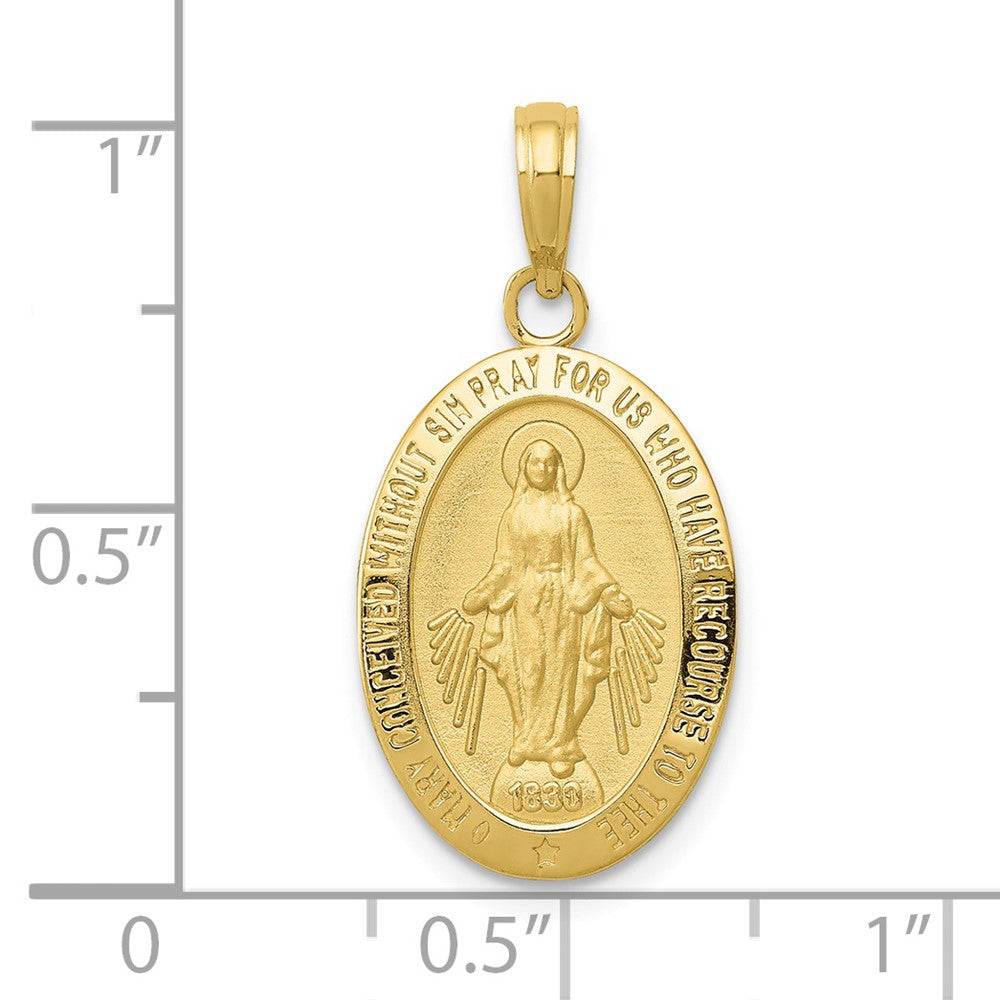 10k Virgin Mary Medal Pendant