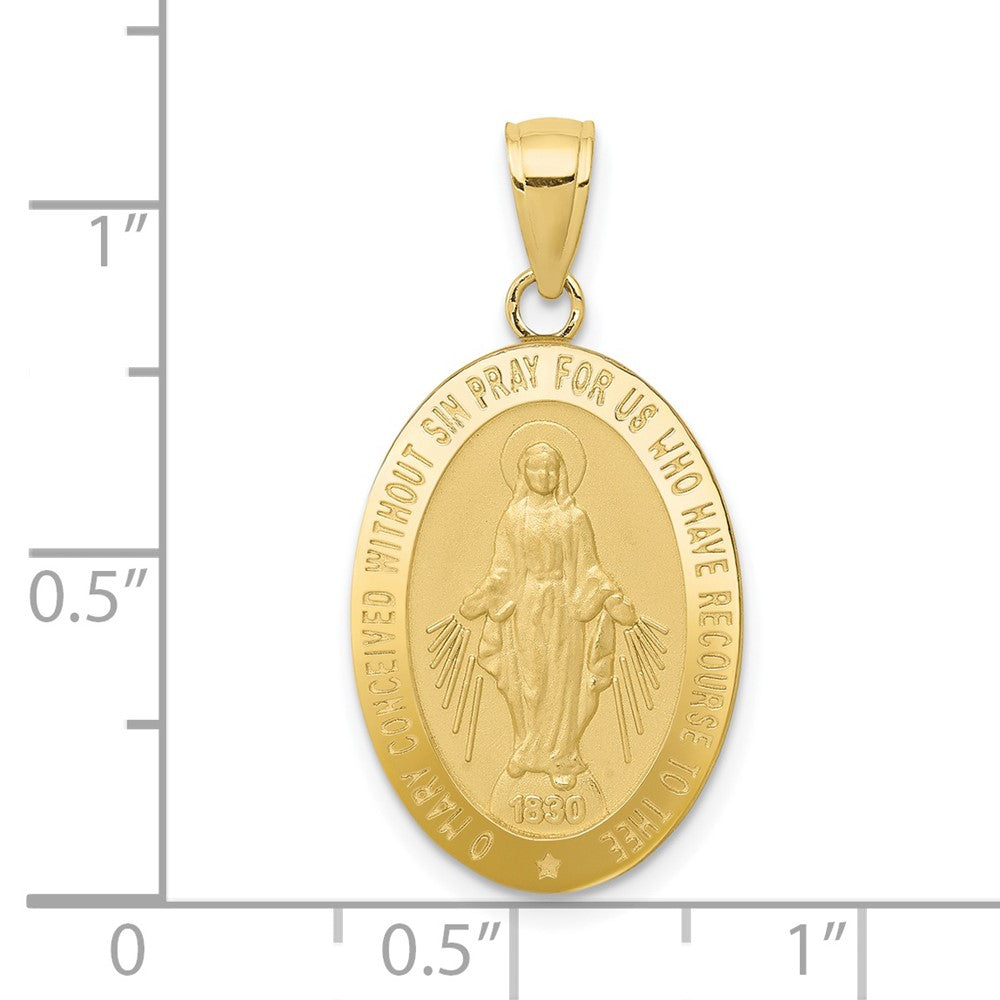 10k Virgin Mary Medal Pendant