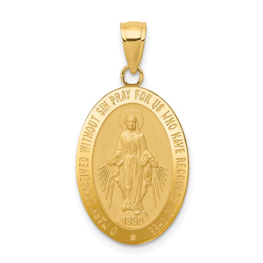 10k Virgin Mary Medal Pendant