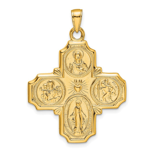 10k Four-Way Medal Pendant