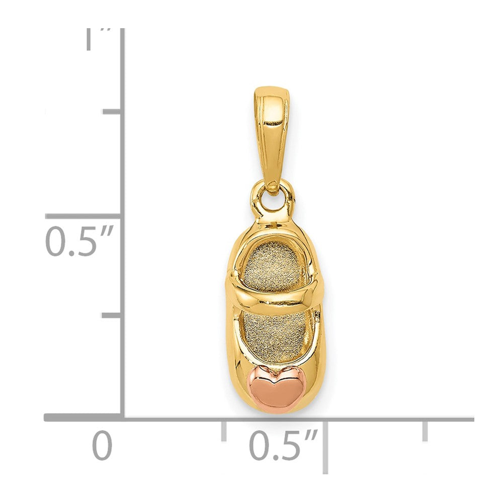10k  3D Two-tone Shoe Charm
