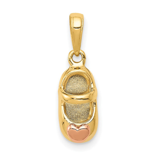 10k  3D Two-tone Shoe Charm