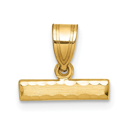 10ky Casted Medium Diamond-cut Top Charm