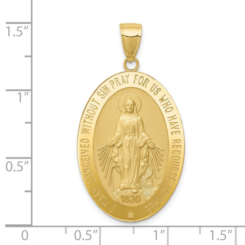 10k Virgin Mary Medal Pendant
