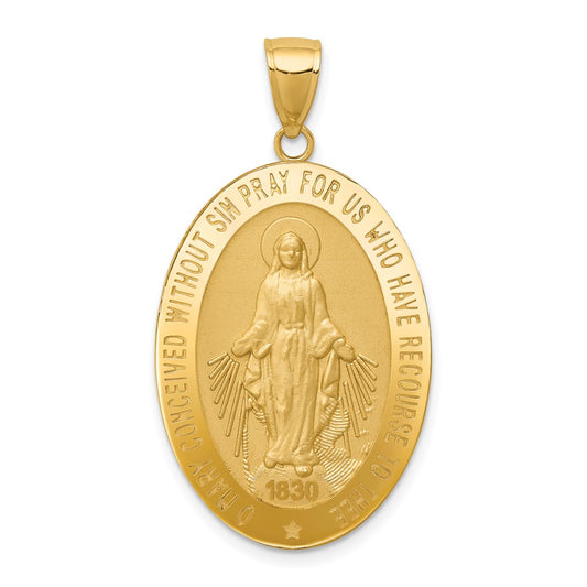 10k Virgin Mary Medal Pendant