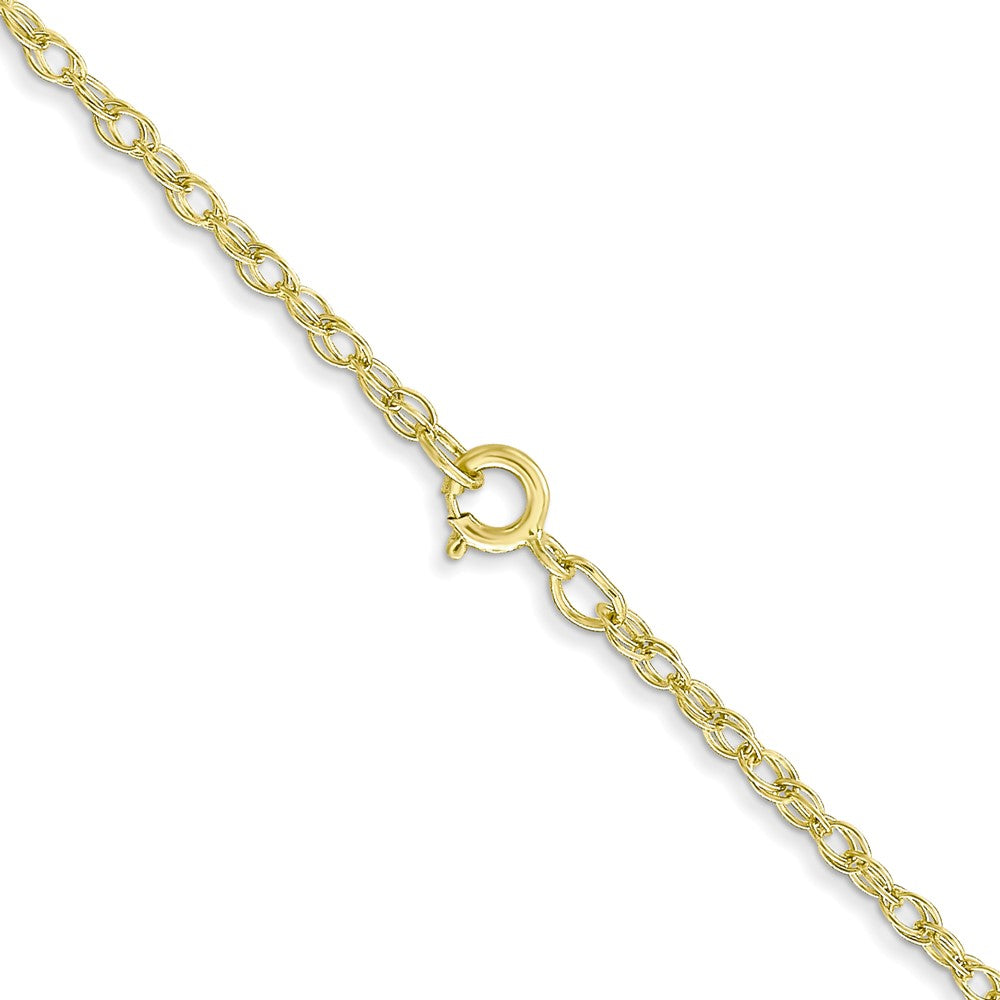14K 18 inch Carded 1.35mm Cable Rope with Spring Ring Clasp Chain