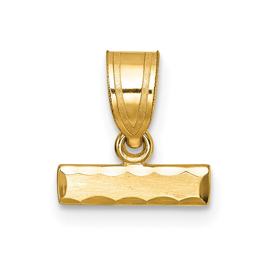 10ky Casted Small Diamond-cut Top Charm
