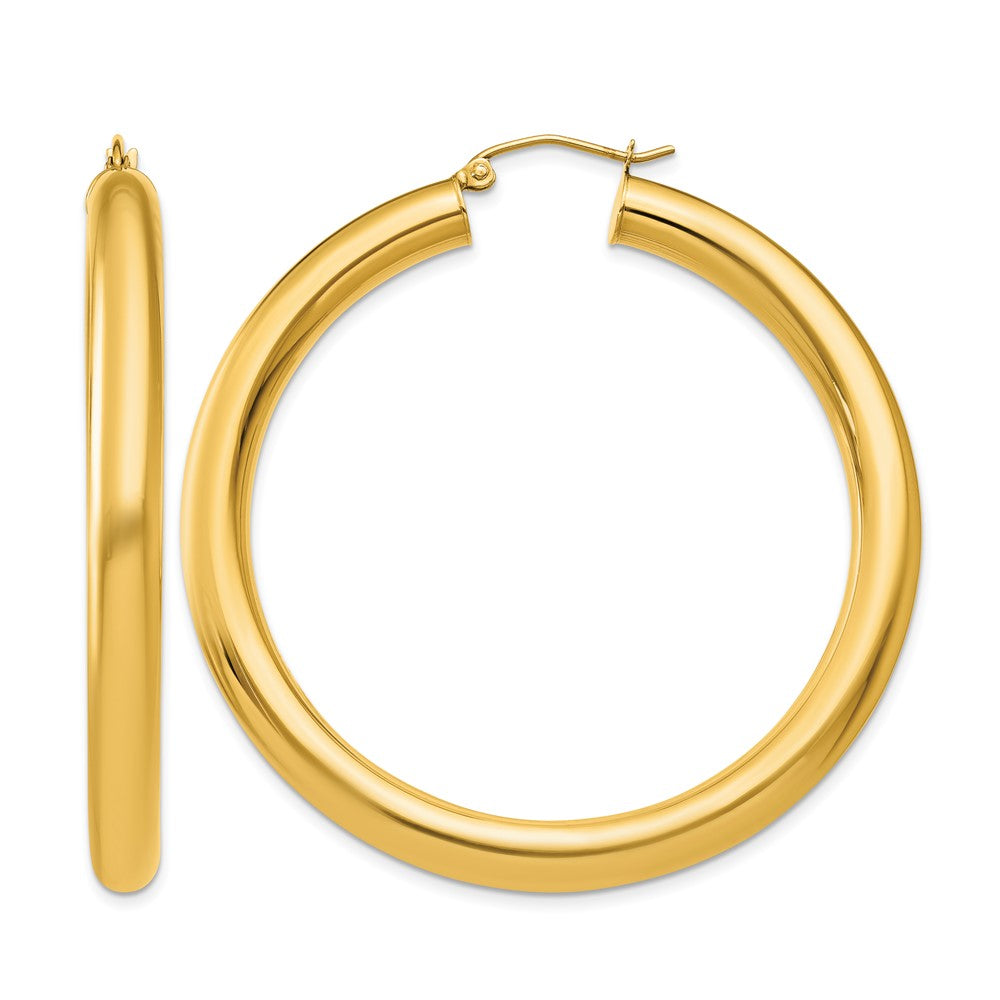 10k Yellow Polished 5mm Lightweight Hoop Earrings