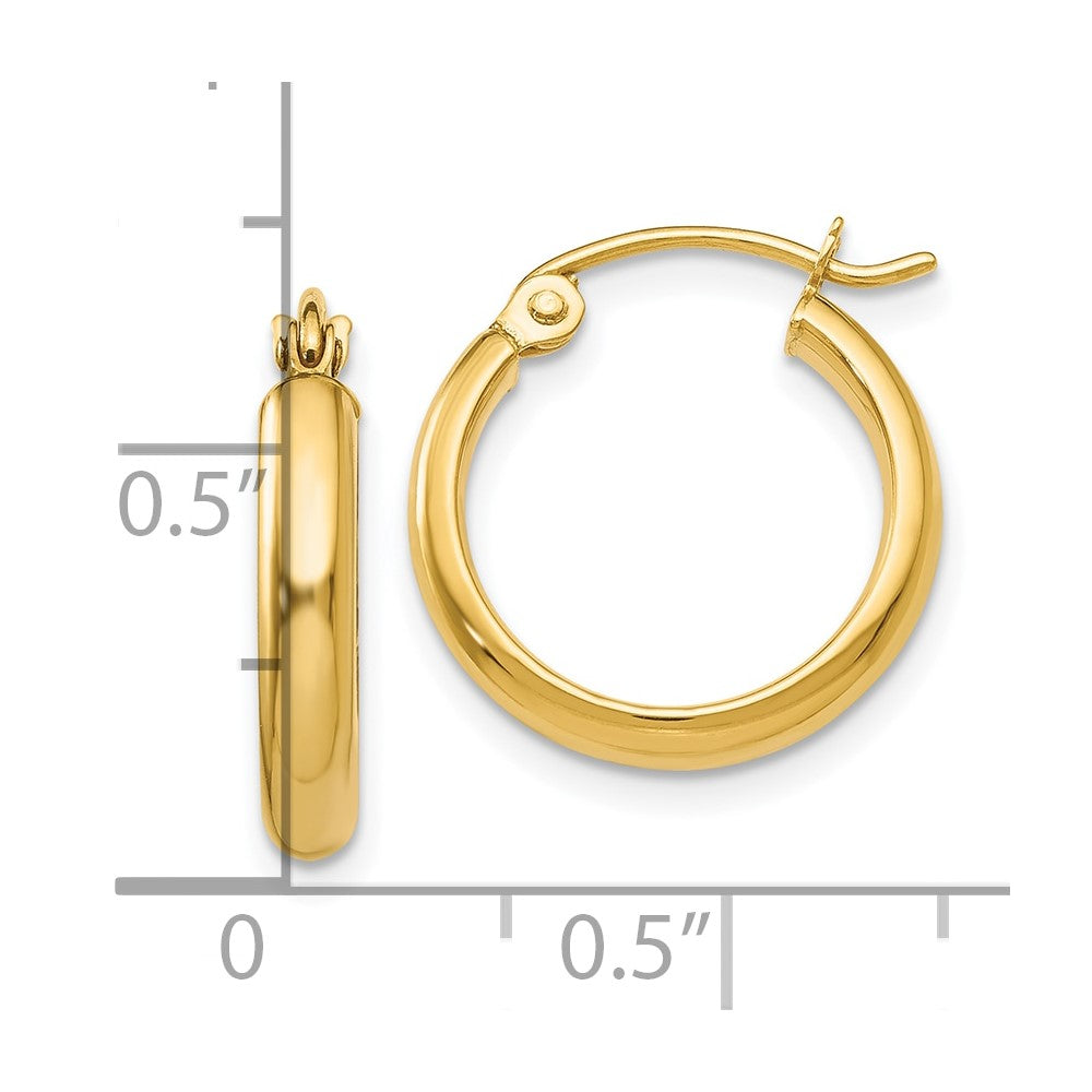 10k Polished Hoop Earring