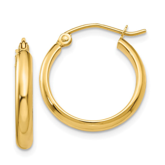 10k Polished Hoop Earring