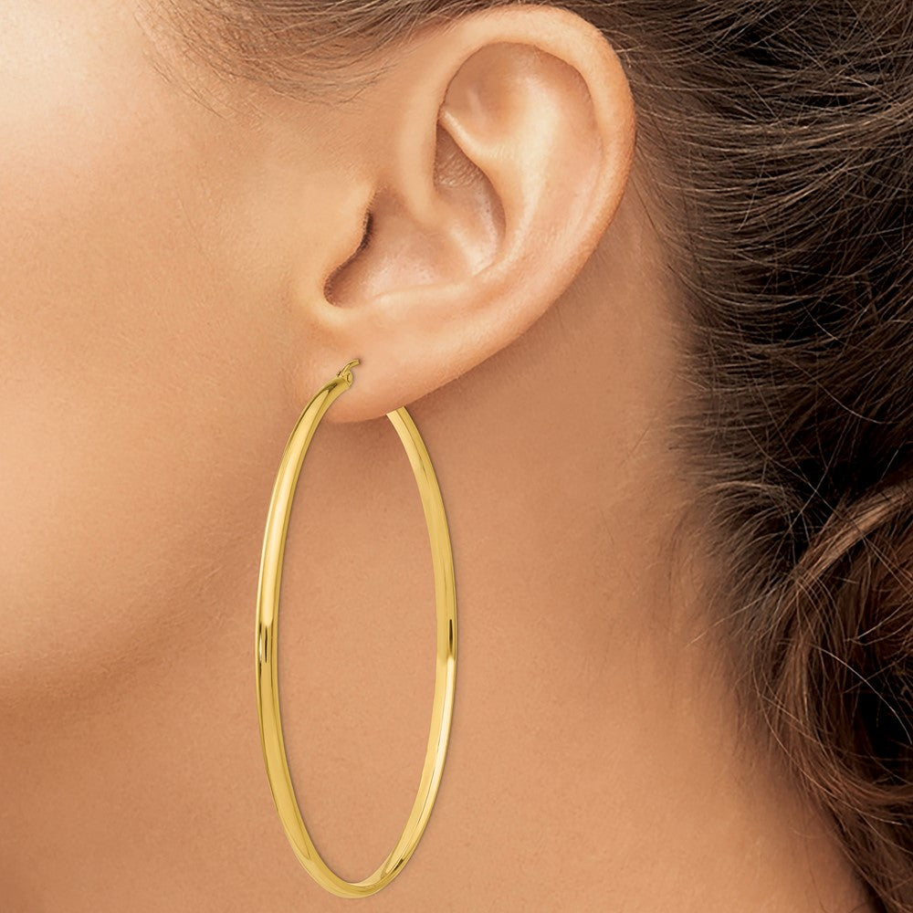 10k Polished Hoop Earring