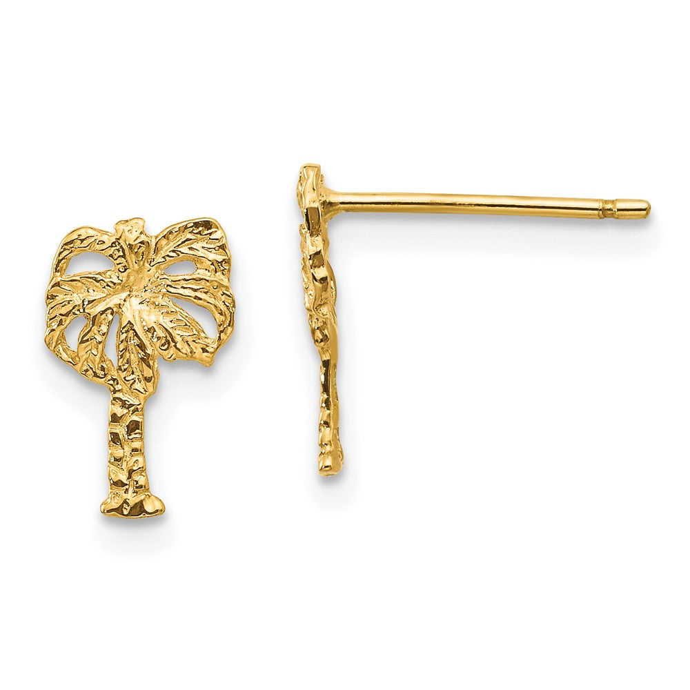10k Palm Tree Post Earrings