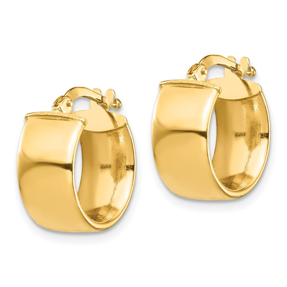 10k High Polished 7mm Hoop Earrings