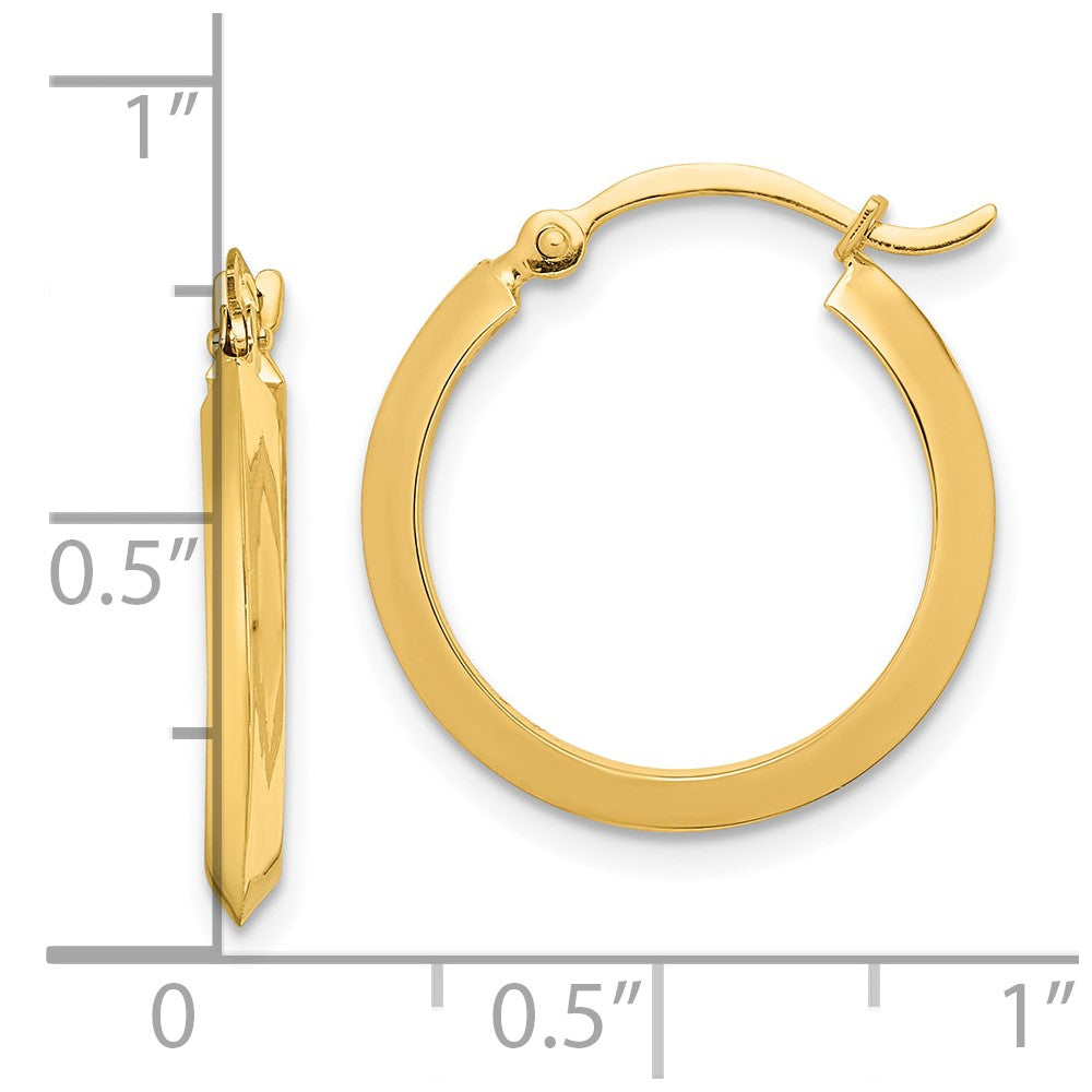 10k Polished Hoop Earrings
