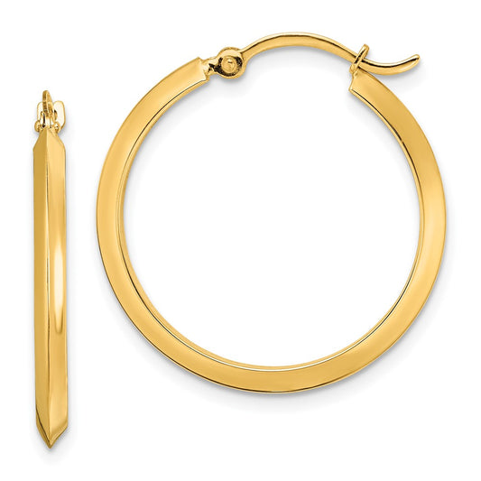 10k Polished Hoop Earrings