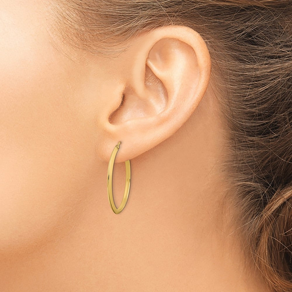 10k Polished Hoop Earrings