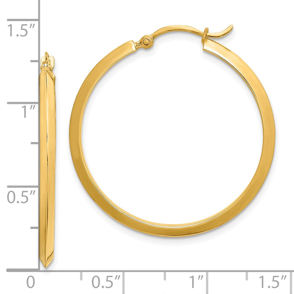 10k Polished Hoop Earrings