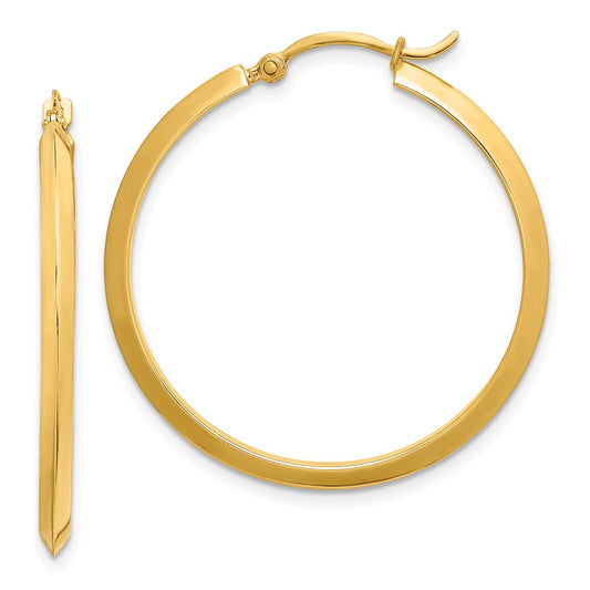 10k Polished Hoop Earrings