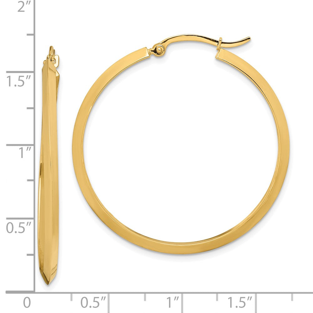 10k Polished Hoop Earrings