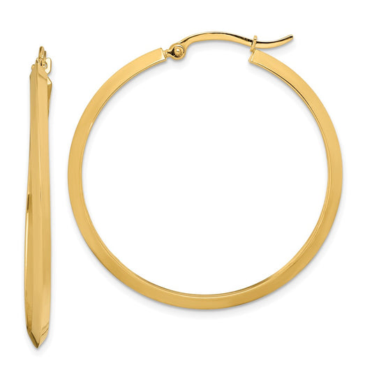 10k Polished Hoop Earrings