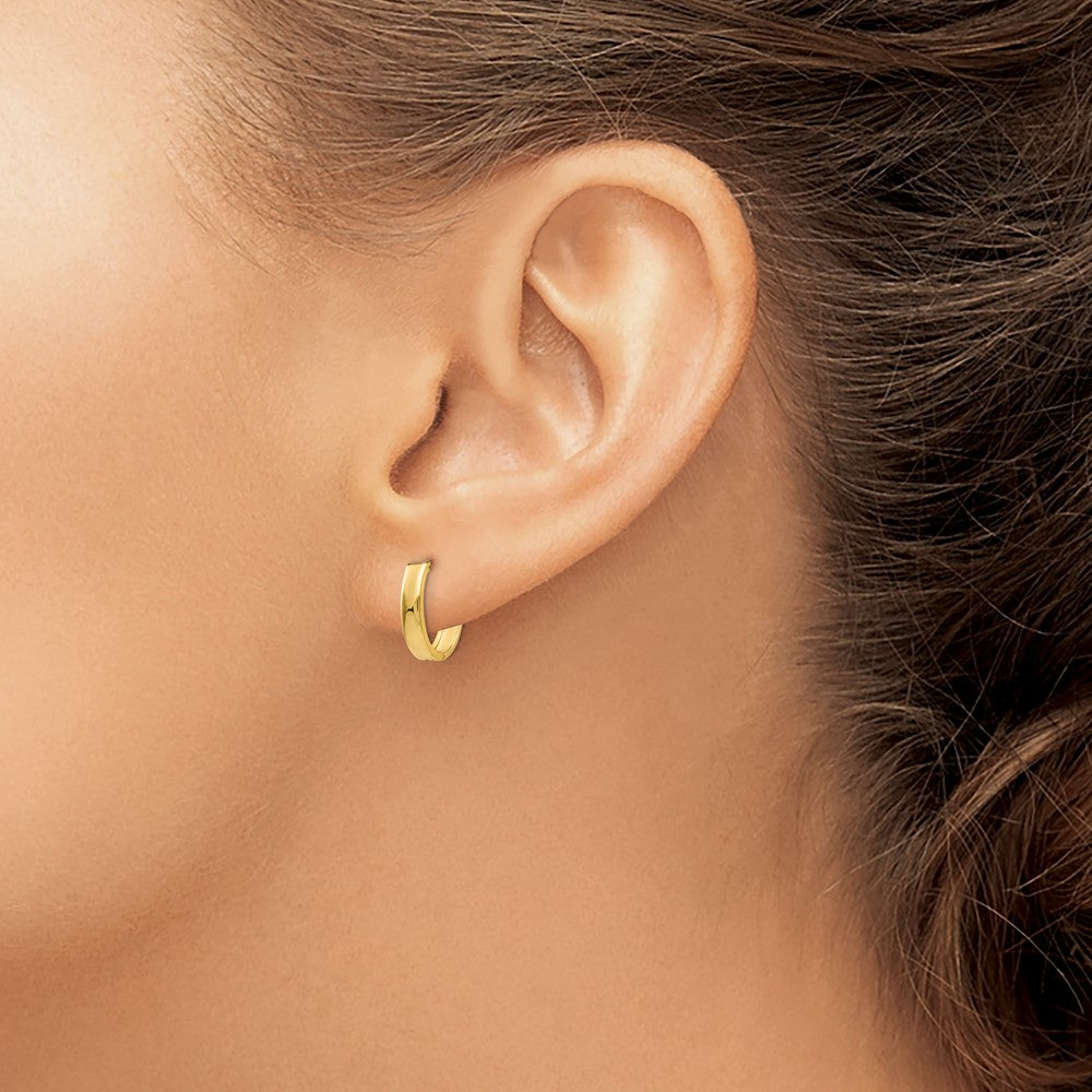 10k Polished Hinged Hoop Earrings