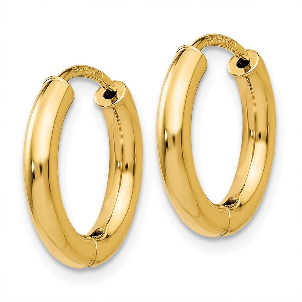 10k Polished Hollow Hoop Earrings