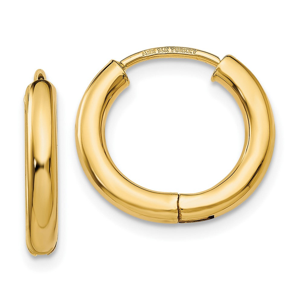 10k Polished Hollow Hoop Earrings