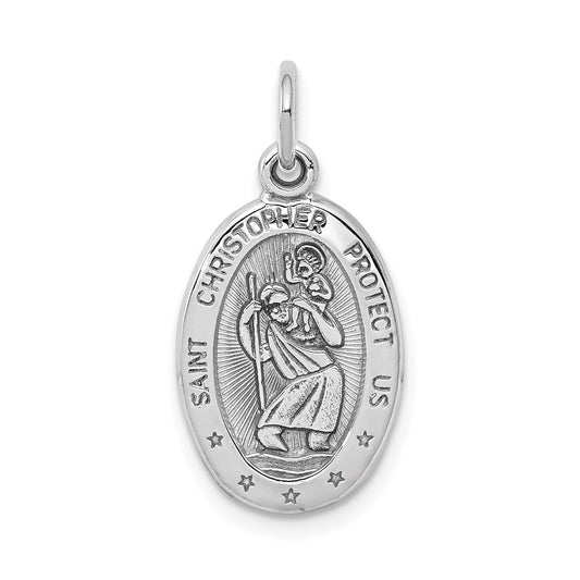 10K White Gold St. Christopher Medal