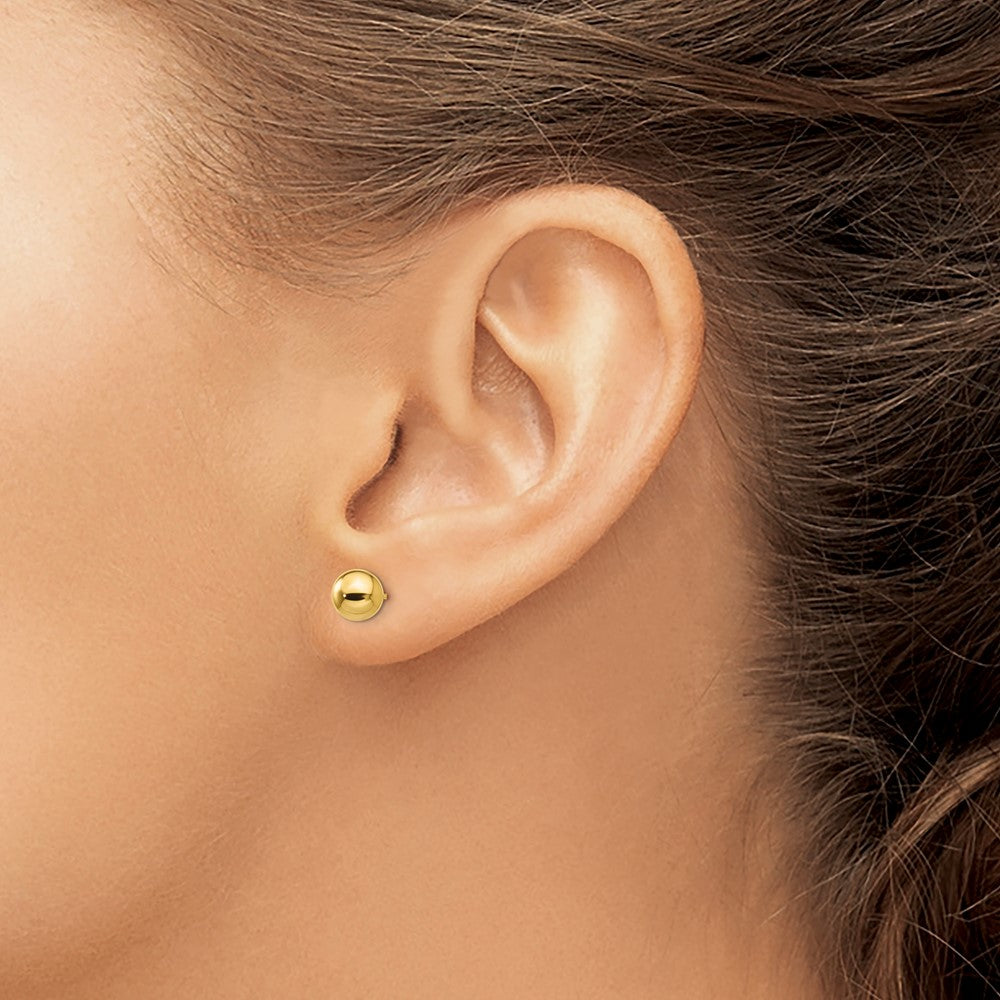 10k Polished 6mm Ball Post Earrings