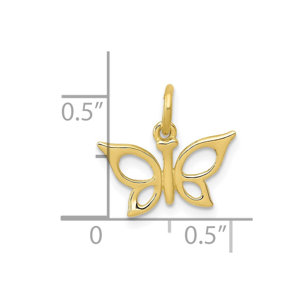 10k Butterfly Charm