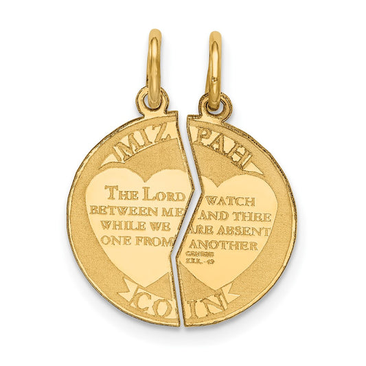 10K Mizpah Charm