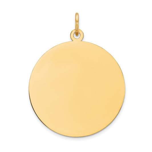10K Plain .013 Gauge Circular Engravable Disc Charm