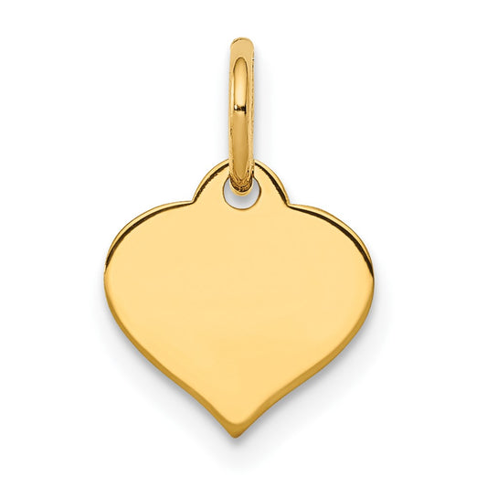 10k .013 Gauge Heart Disc Charm