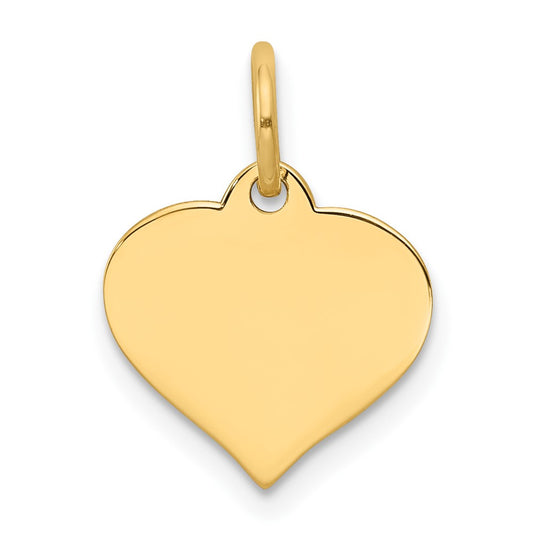 10k .013 Gauge Heart Disc Charm