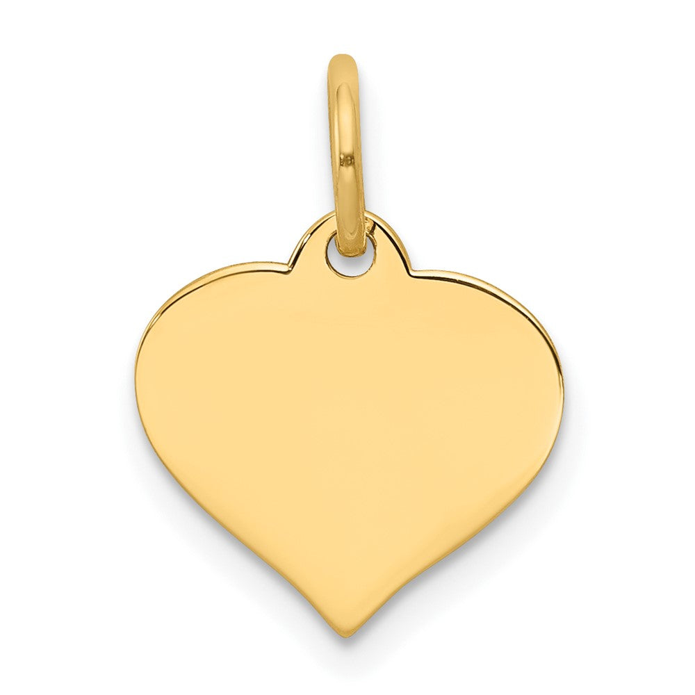10k .018 Gauge Heart Disc Charm