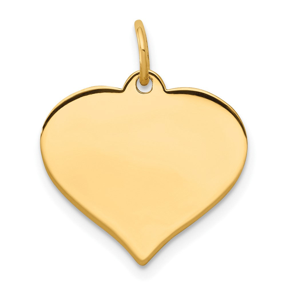 10k .018 Gauge Heart Disc Charm