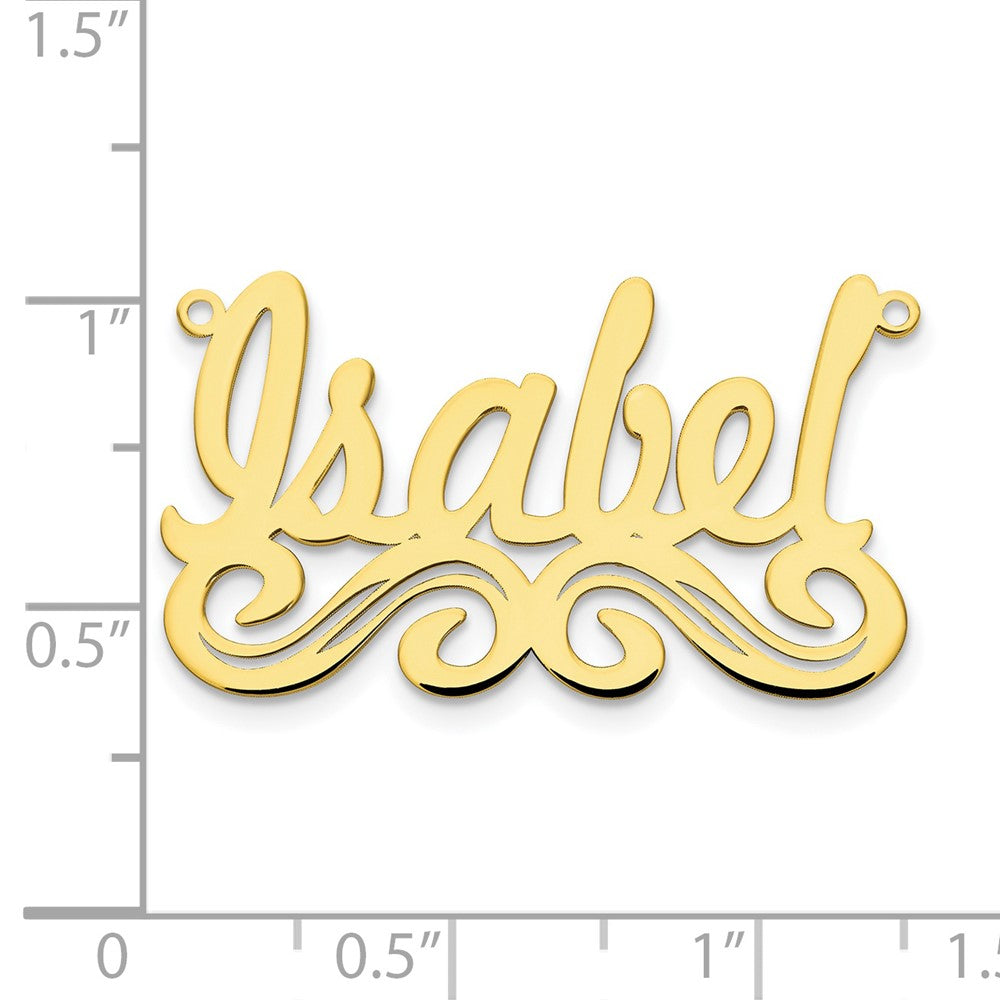 10k Yellow Gold Medium Polished Name Plate