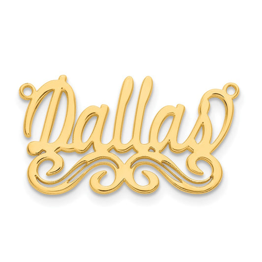10k Yellow Gold Small Polished Name Plate