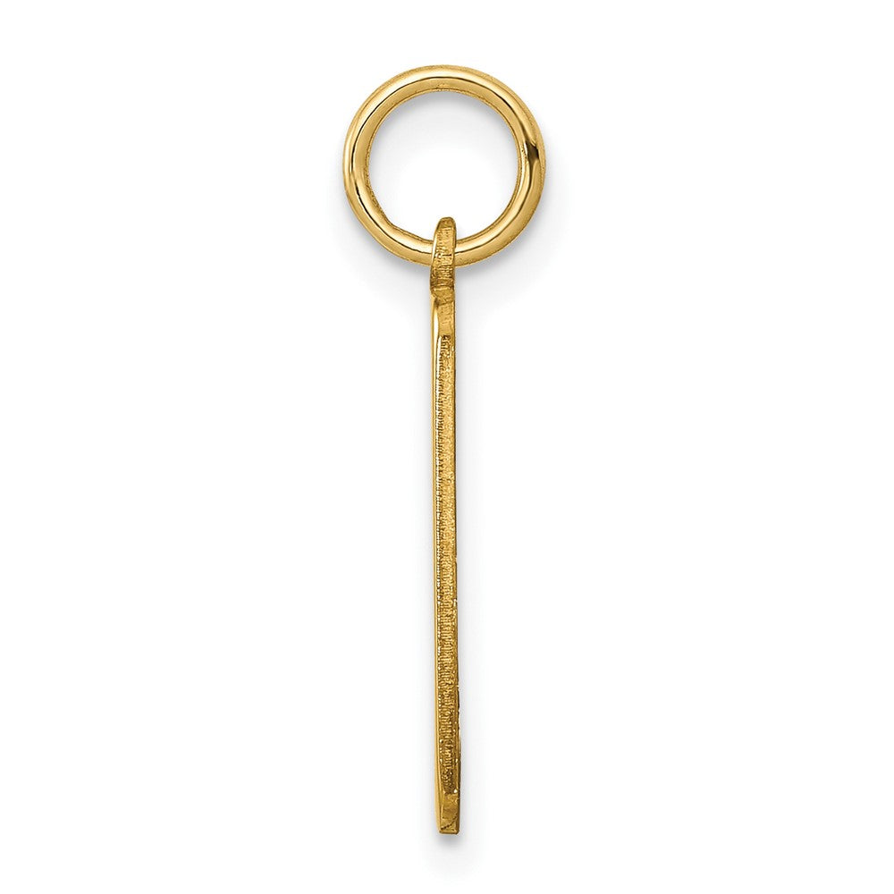 10k Yellow Gold Block Font Name Bar Charm