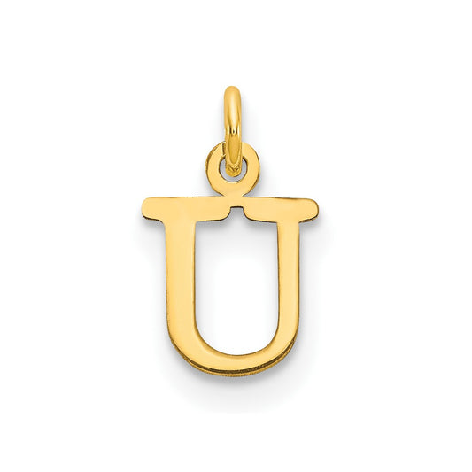 10ky Cutout Letter U Initial Charm