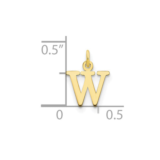 10ky Cutout Letter W Initial Charm