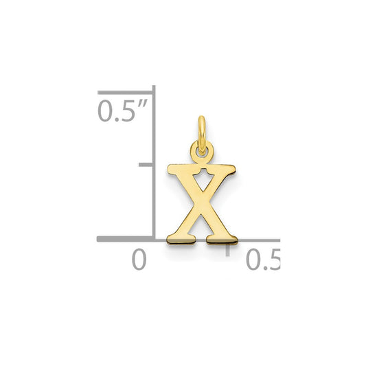 10ky Cutout Letter X Initial Charm