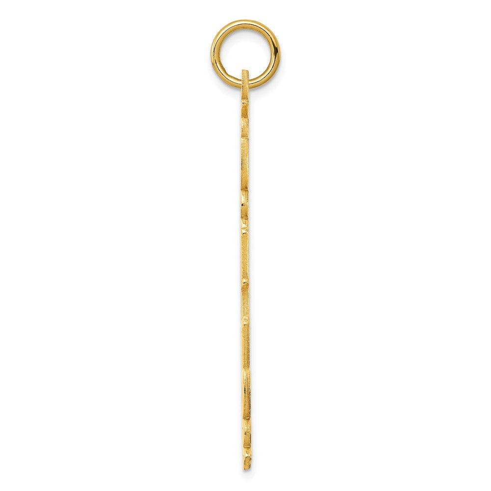 10k Yellow Gold Cosmic Sans Font Name Plate Charm
