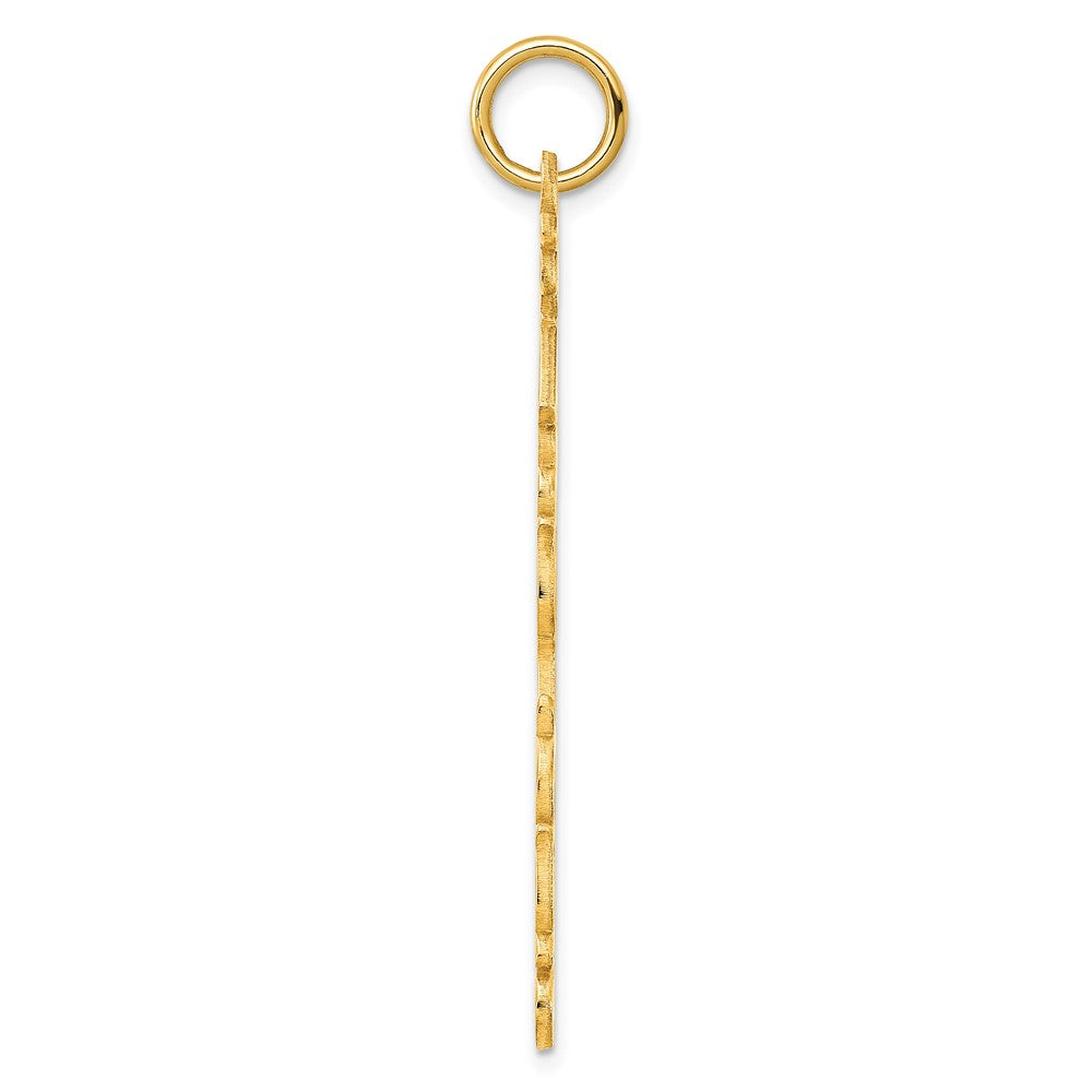 10k Yellow Gold Cooper Font Name Plate Charm
