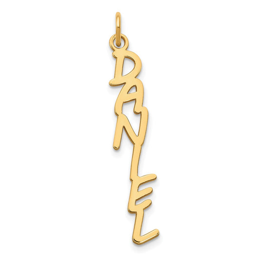 10k Yellow Gold MV Boli Font Name Plate Charm
