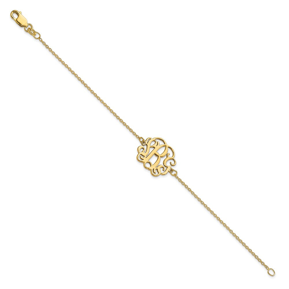 10k Yellow Gold Yellow Gold Monogram Bracelet